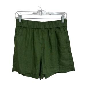 NWT J. Crew 100% Linen Tropez Short in Green - Size XS